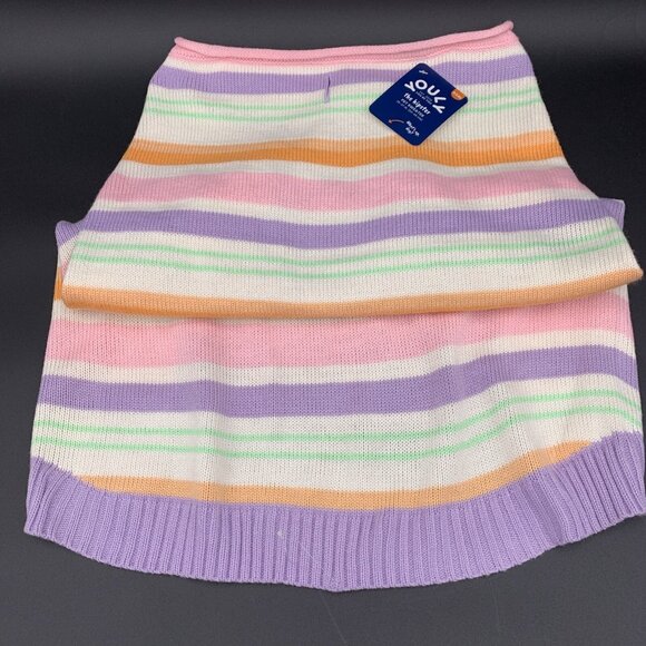 XXXL Striped Ribbed Knit Youly Dog Pet Sweater - The Hipster 25-27 Inches - Picture 1 of 5